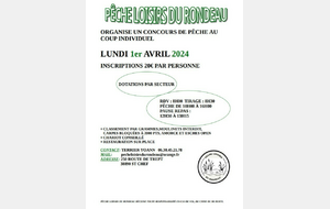 Concours pêche loisirs du Rondeau - 01/04/24