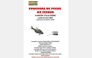 Concours Feeder à Macon en Saône - 01-04-24