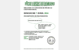 Concours pêche loisirs du Rondeau - 07/04/24
