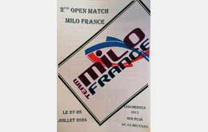 2éme Open Match Milo France à Lescheroux - 27 et 28/07/24