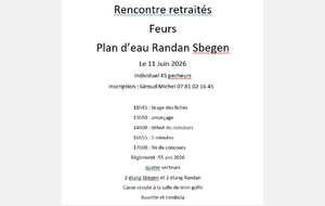 Concours retraités de la Loire - Feurs - Etang Randan et Sbeghen